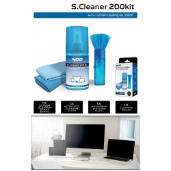 NOD S.CLEANER 200KIT 4-σε-1 σετ καθαρισμού οθονών, 200ml.